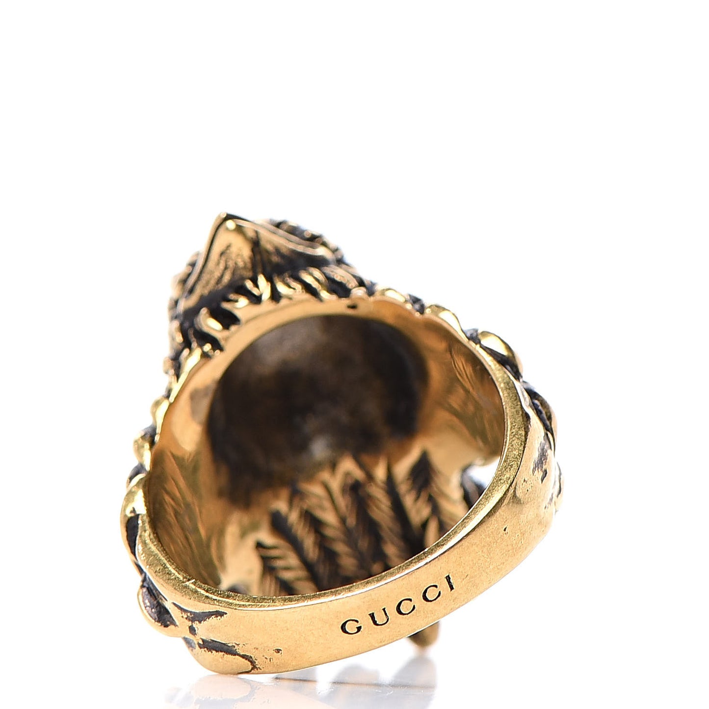 Metal Eagle Ring 7.5 Aged Gold