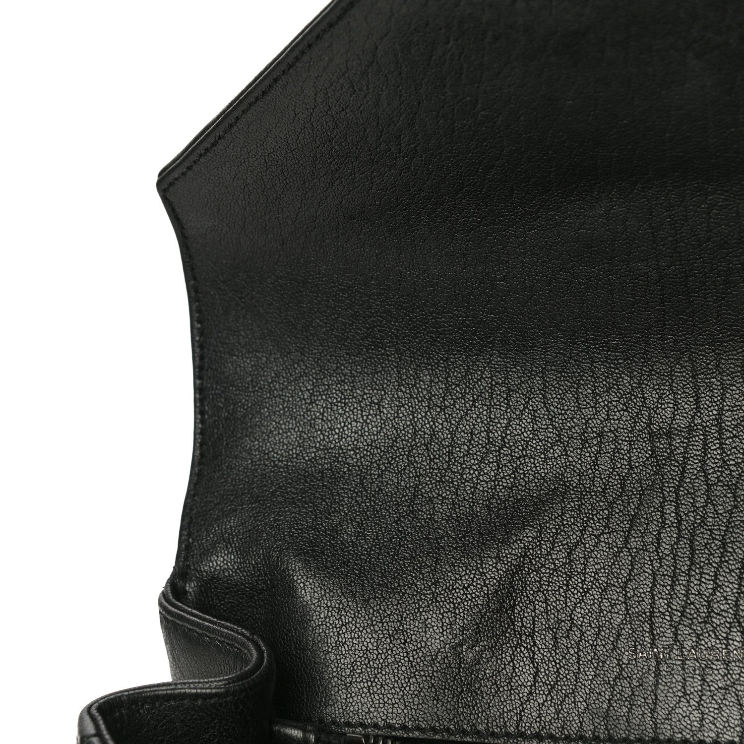 Saint Laurent Sheepskin Matelasse Chevron Monogram Medium College Bag Black 17 of 20