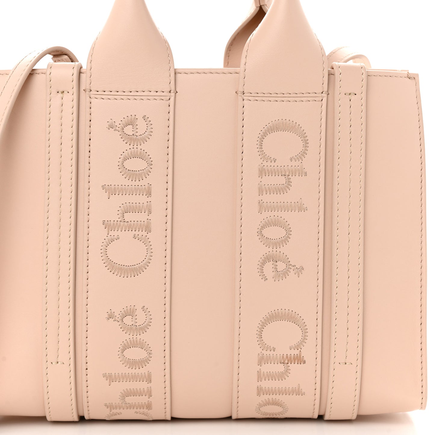 Calfskin Small Woody Tote Cement Pink