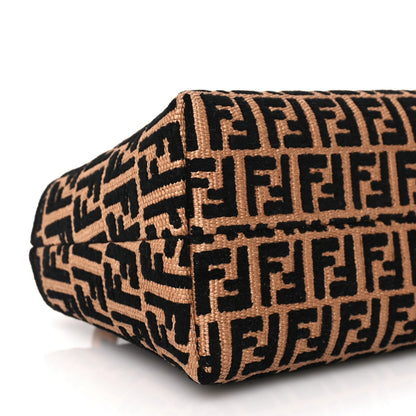 Fendi Raffia Chenille Vitello King Plexiglass Micro FF Mini By The Way Top Handle Boston Bag Naturale Black 7 of 8