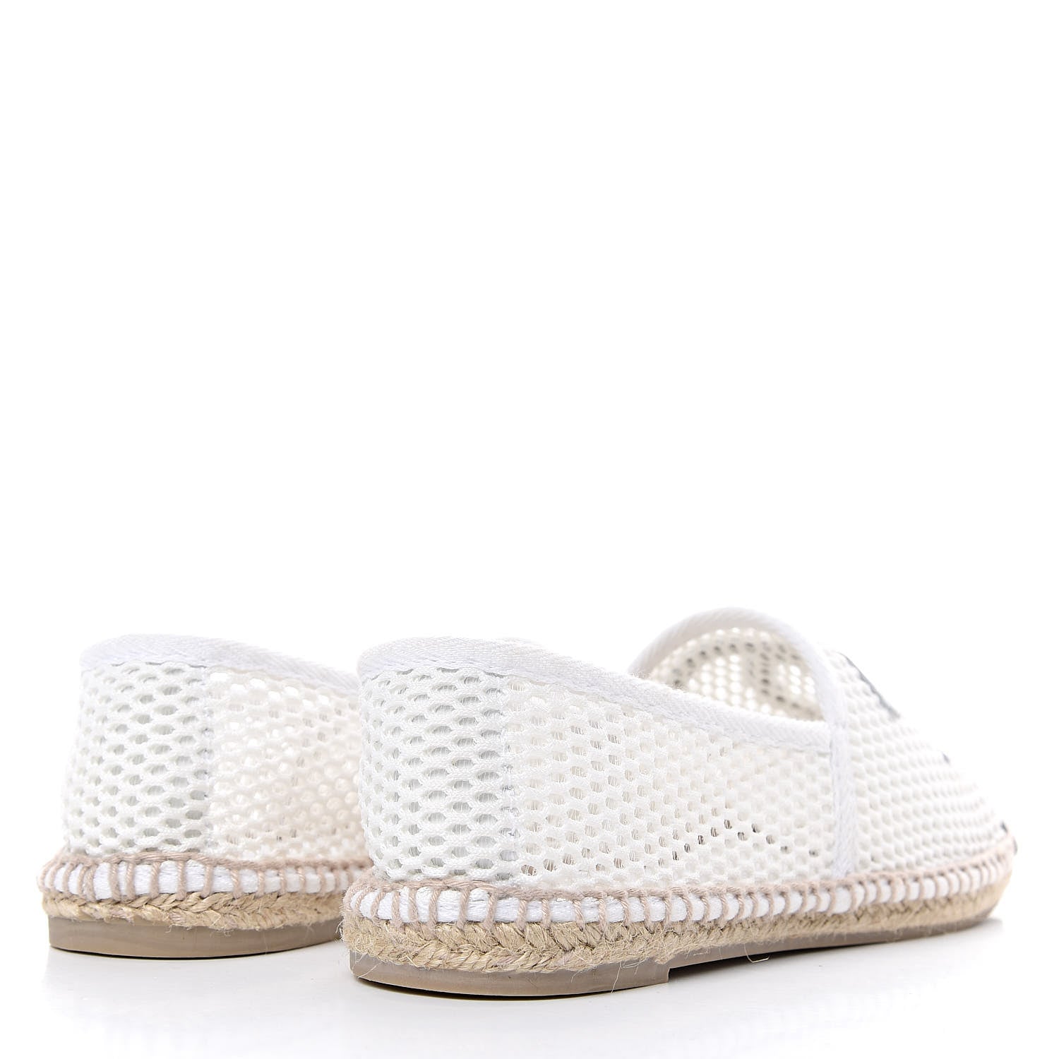 Chanel Mesh Lambskin Espadrilles 41 White Black 4 of 11
