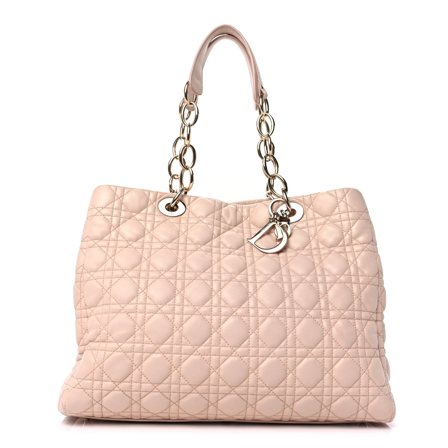 Christian Dior Lambskin Cannage Large Dior Soft Shopping Tote Light Pink 1 of 8