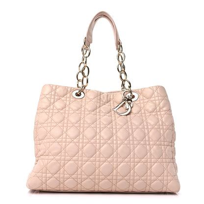 Christian Dior Lambskin Cannage Large Dior Soft Shopping Tote Light Pink 1 of 8