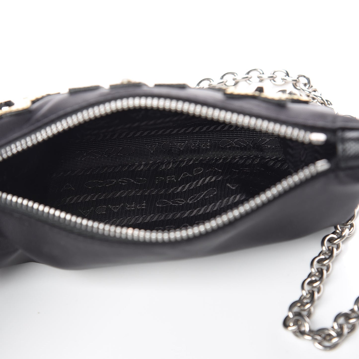 Tessuto Nylon Robot Chain Pouch Black