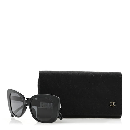 Chanel Acetate Strass Square Sunglasses 5422-B-A Black White 7 of 7