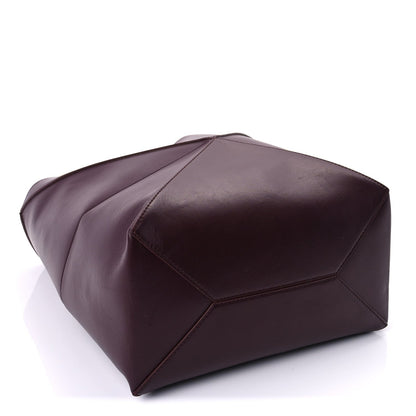 Loewe Shiny Calfskin Medium Puzzle Fold Tote  Dark Burgundy 3 of 8