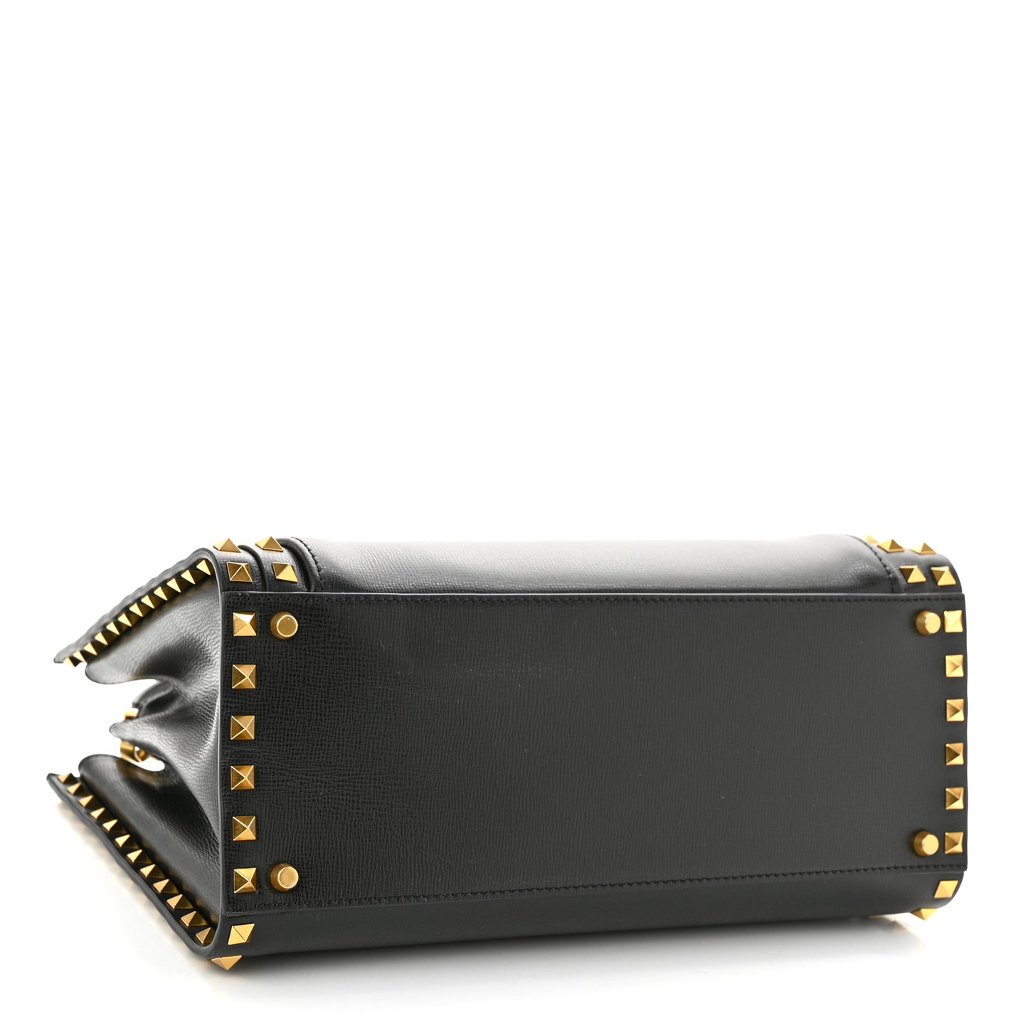 Vitello Rockstud Alcove Top-Handle Bag Black