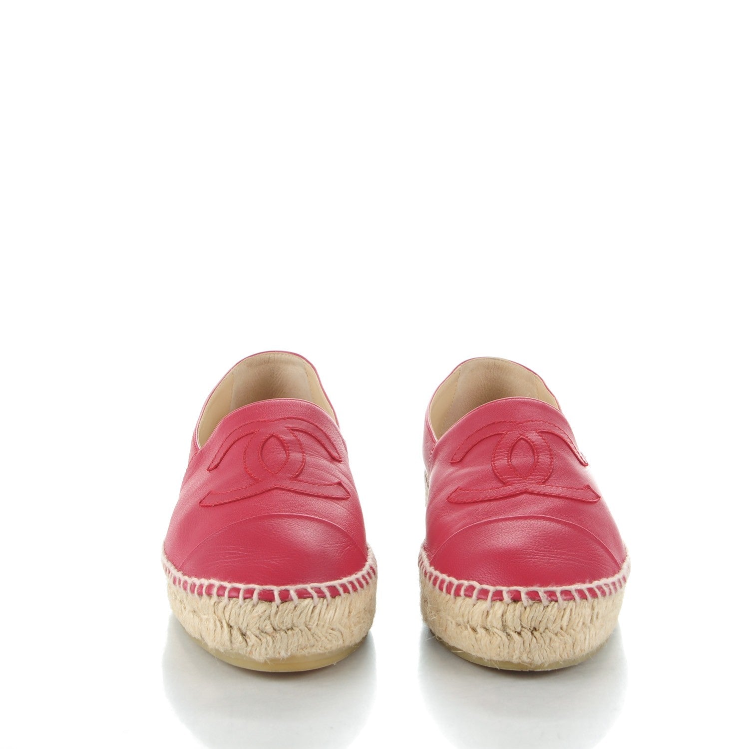 Chanel Lambskin CC Espadrilles 39 Red 2 of 10