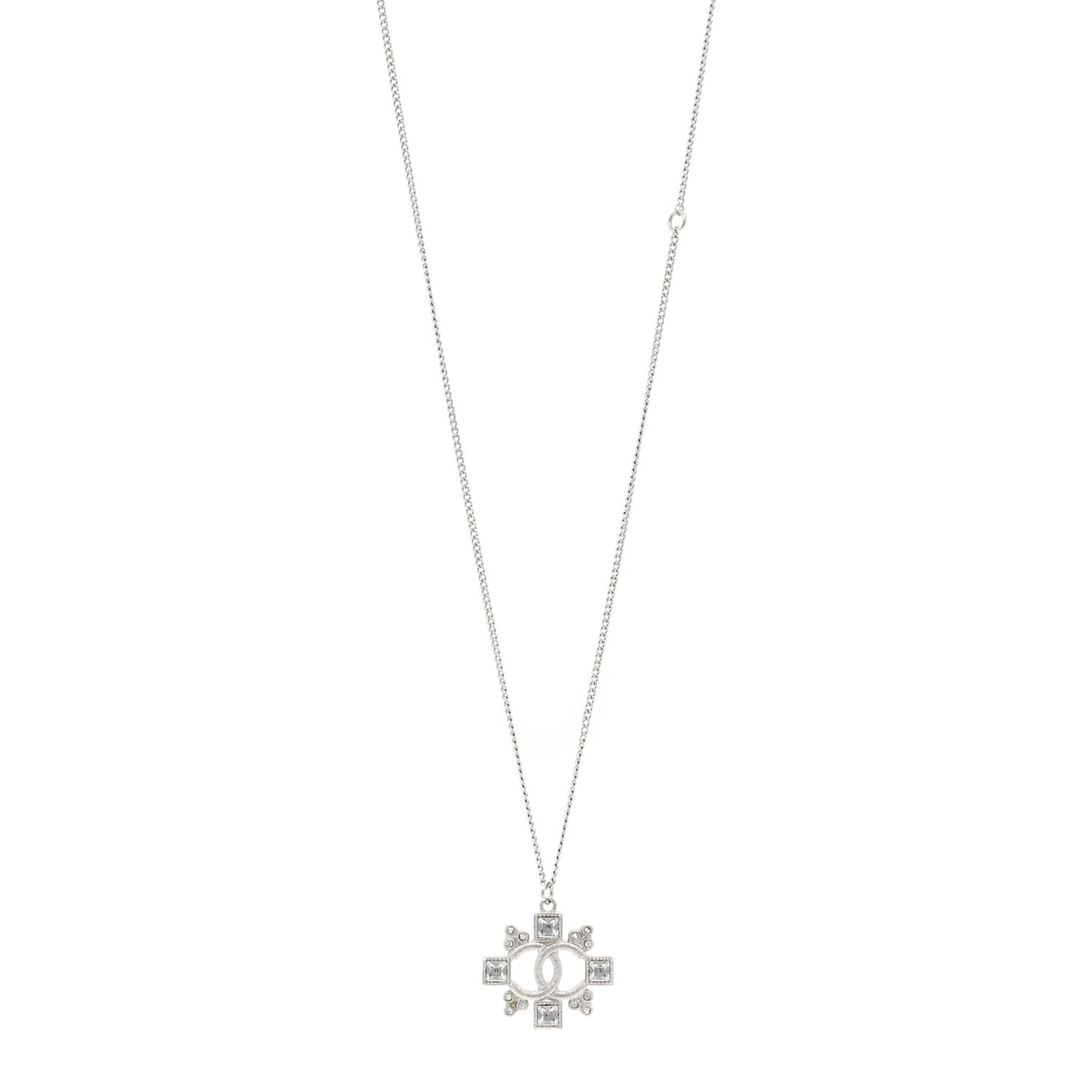 Crystal Strass Necklace Silver
