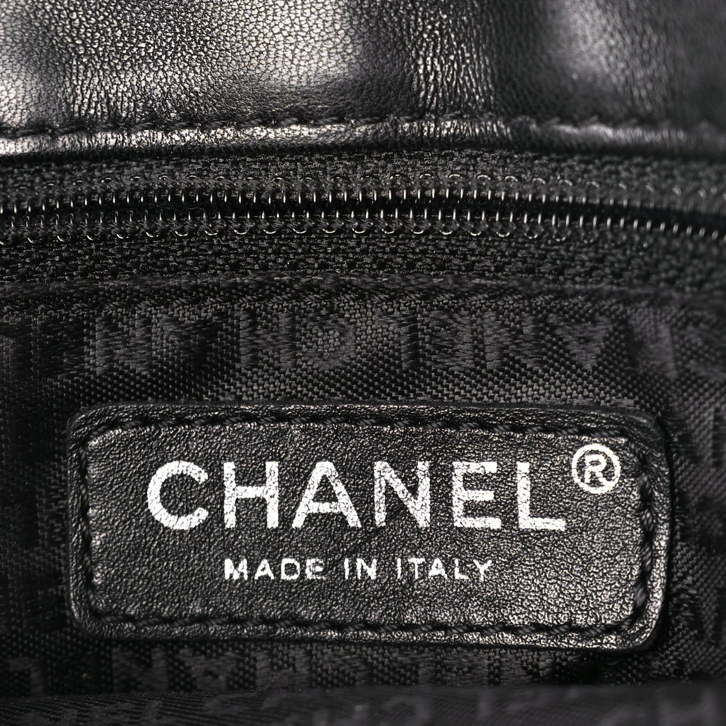 Lambskin Quilted Chocolate Bar Camellia No. 5 Flap Bag Black