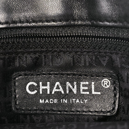 Chanel Lambskin Quilted Chocolate Bar Camellia No. 5 Flap Bag Black 5 of 9