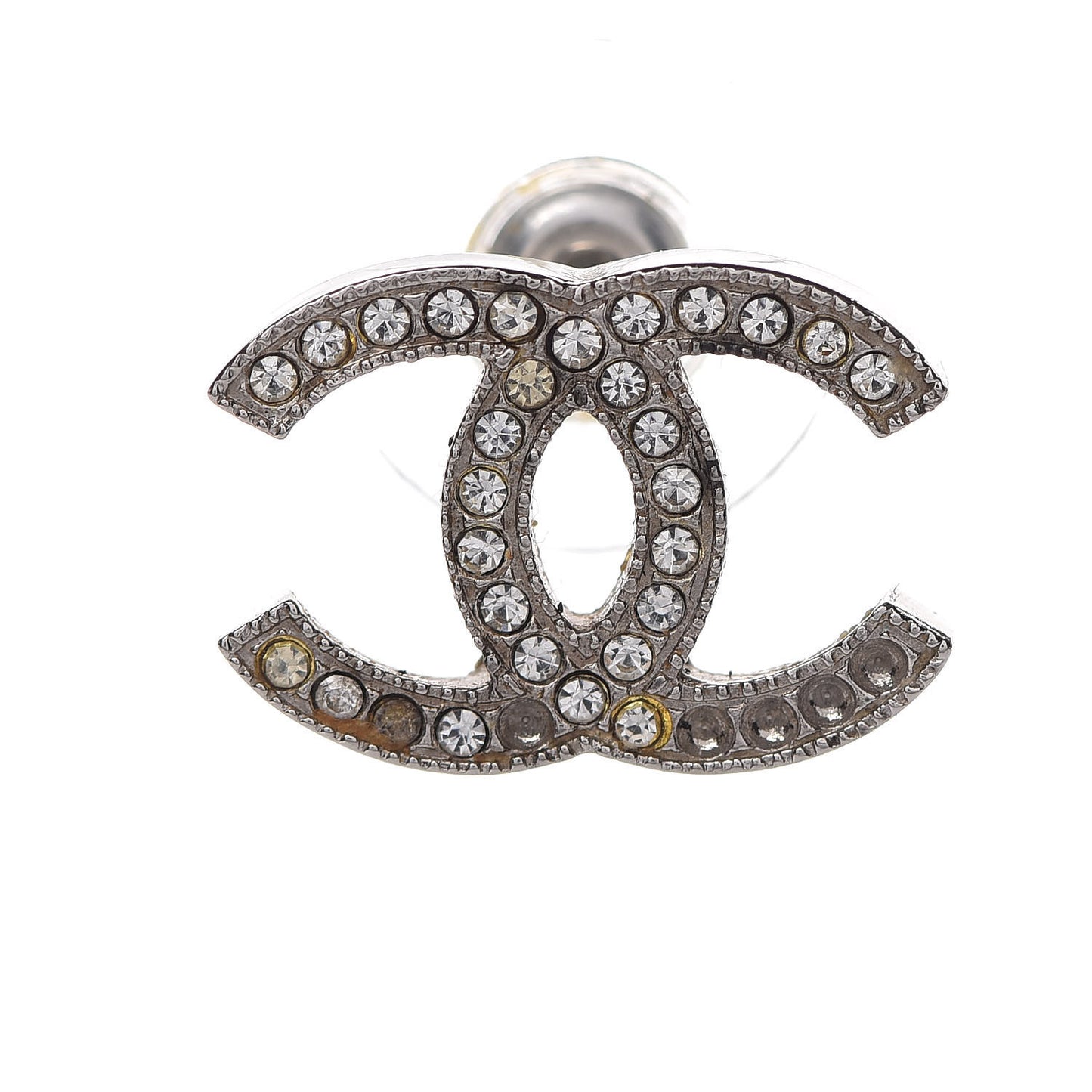 Crystal Timeless CC Earrings Silver