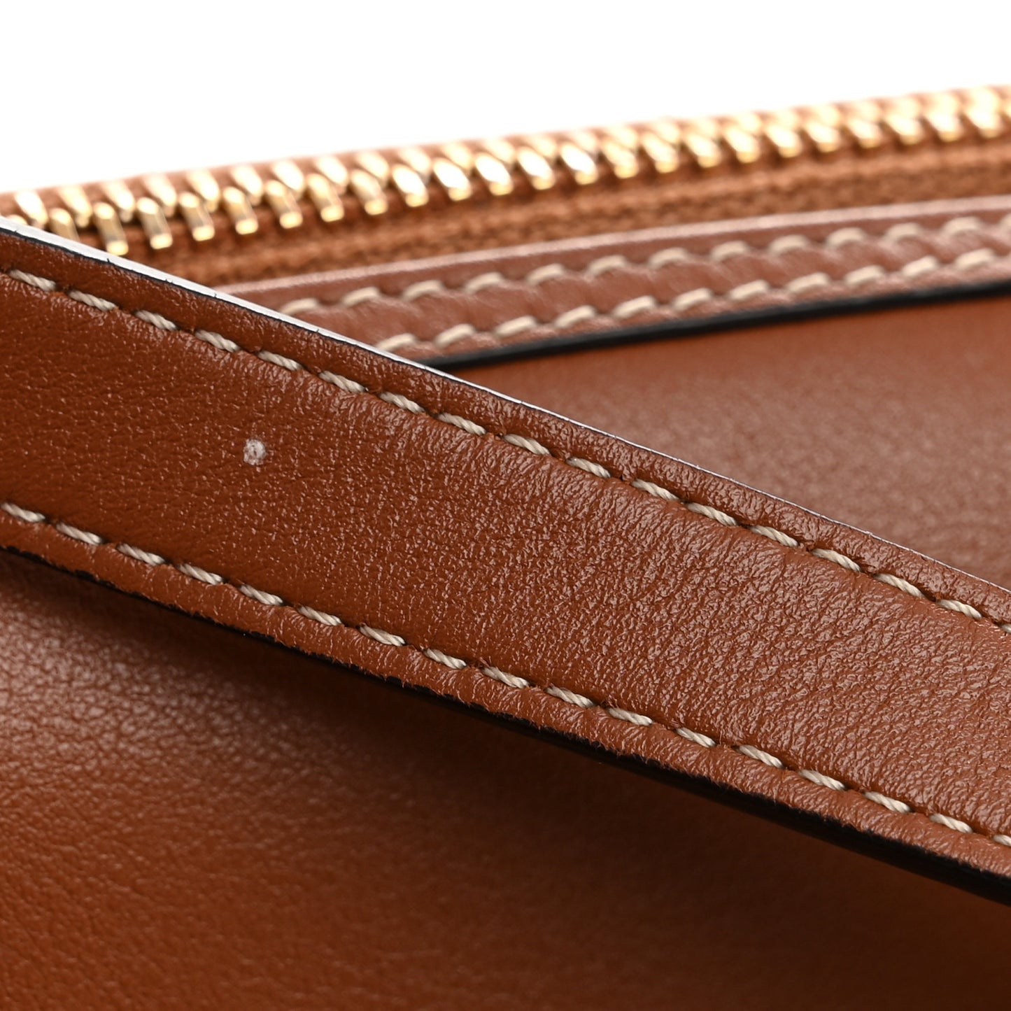 Smooth Calfskin Triomphe Small Boston Bag Tan