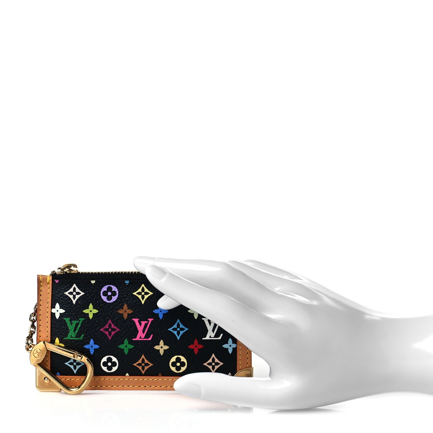 Monogram Multicolor Key Pouch Black