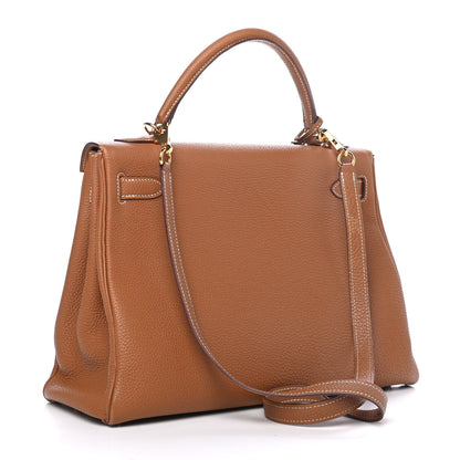 Hermes Togo Kelly Retourne 32 Gold 2 of 9
