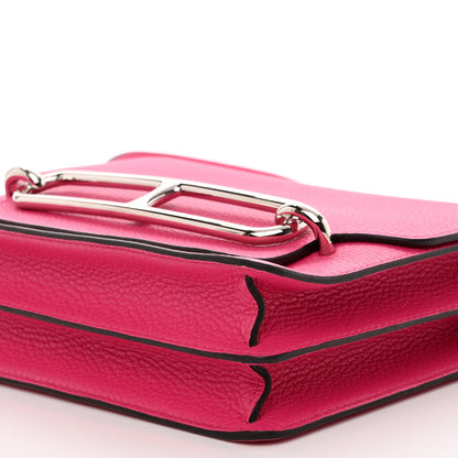 Hermes Taurillon Clemence Sac Roulis 23 Rose Shocking 10 of 11