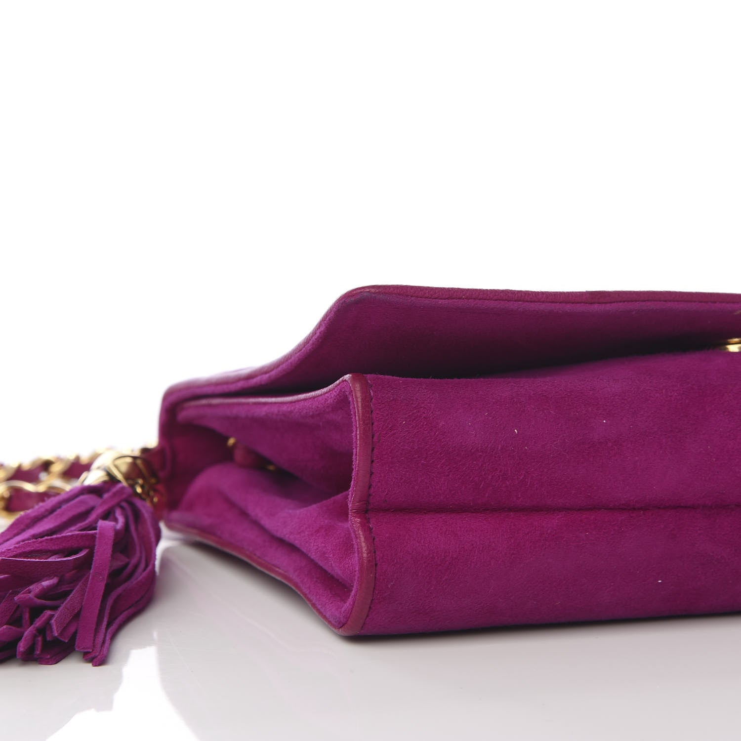 Chanel Suede CC Tassel Flap Pink 8 of 10