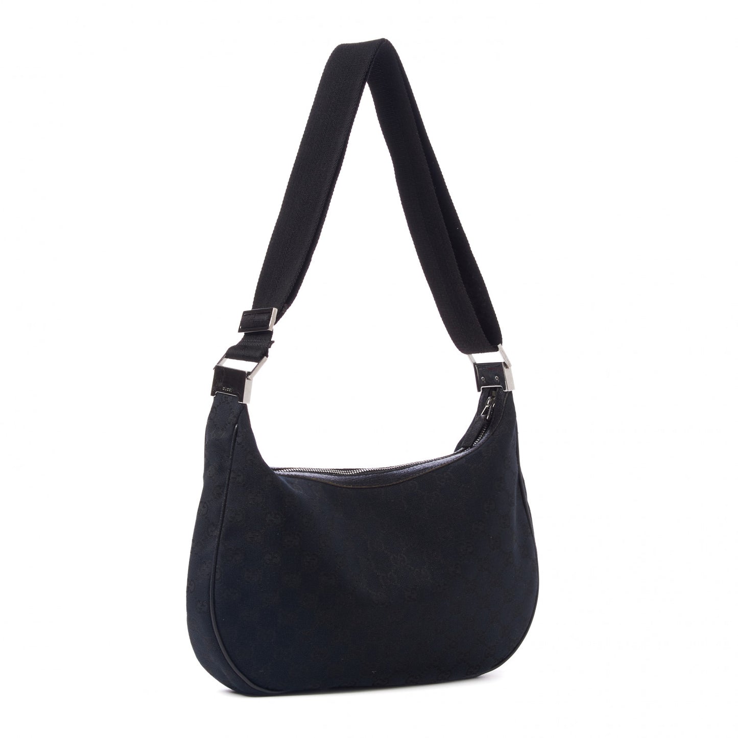 Monogram Medium Half Moon Hobo Black