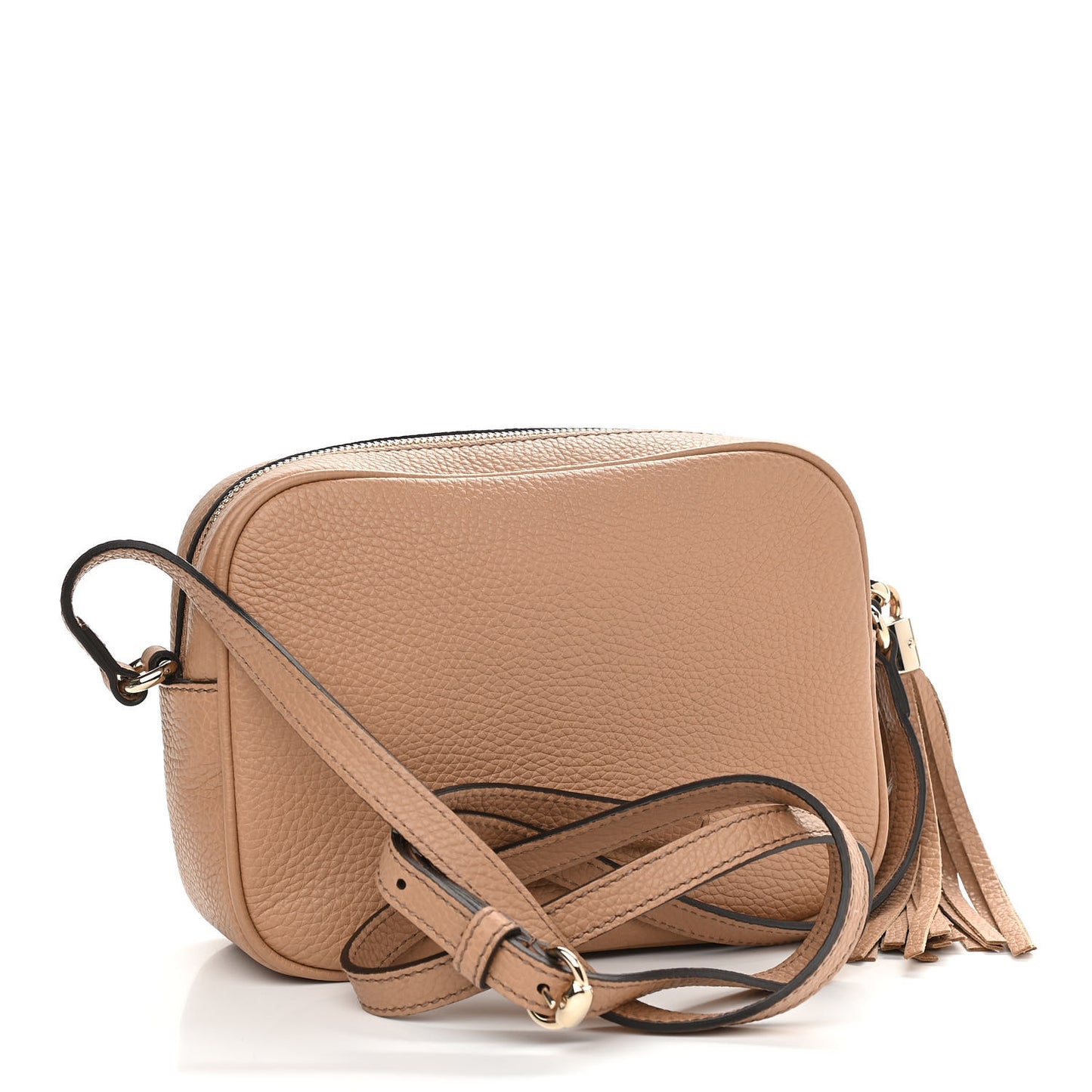 Pebbled Calfskin Small Soho Disco Bag Camelia