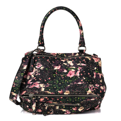 Givenchy Lambskin Roses Camouflage Print Medium Pandora Black 2 of 12