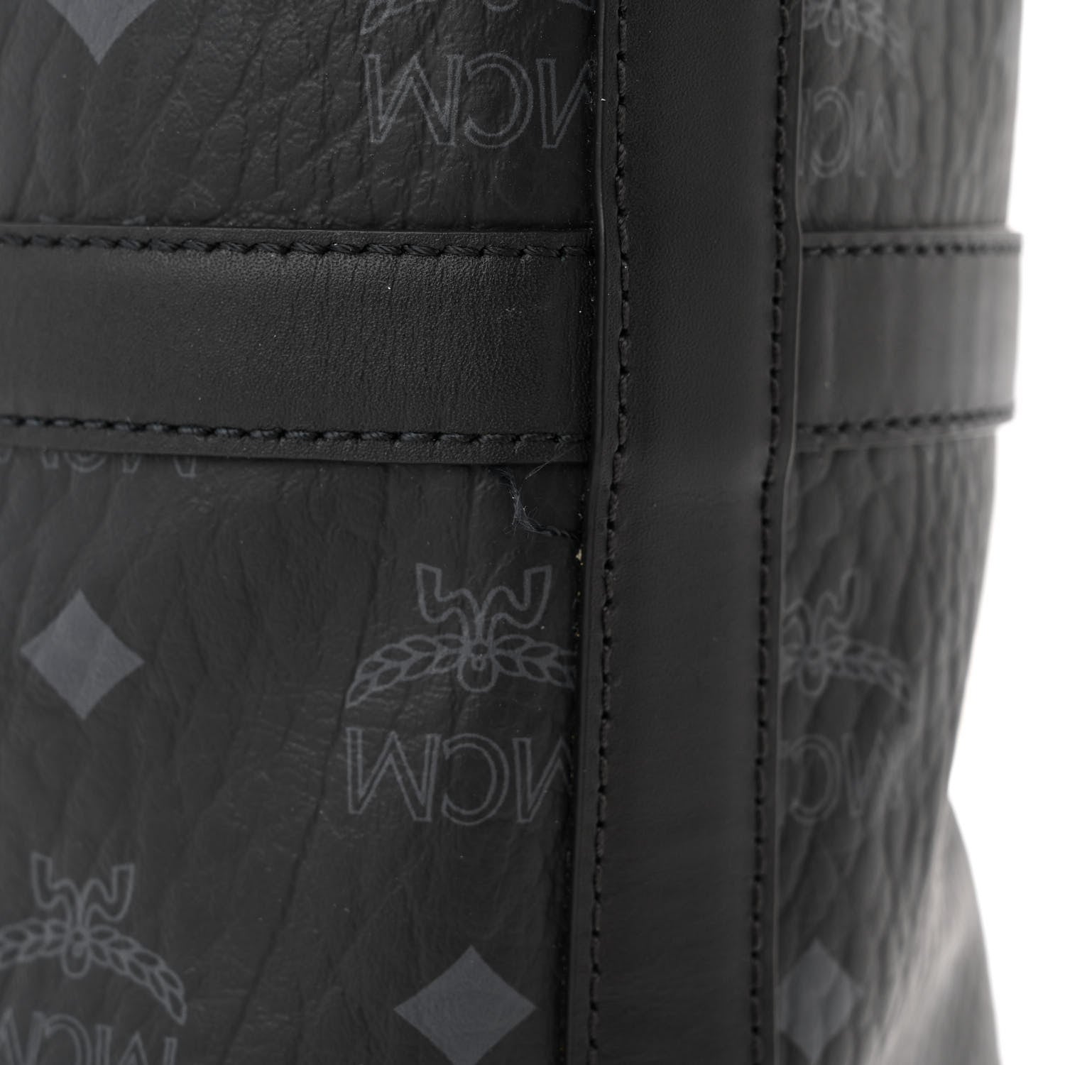 MCM Visetos Medium Delmy Shopper Tote Black 10 of 10