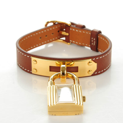 Hermes Stainless Steel Barenia 20mm Kelly Cadena Quartz Watch Fauve 8 of 10