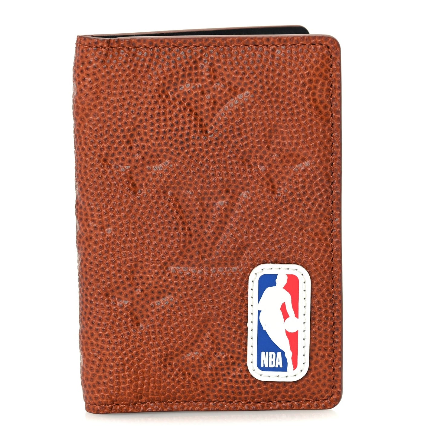 X NBA Grained Calfskin Monogram Pocket Organizer  Brick Orange