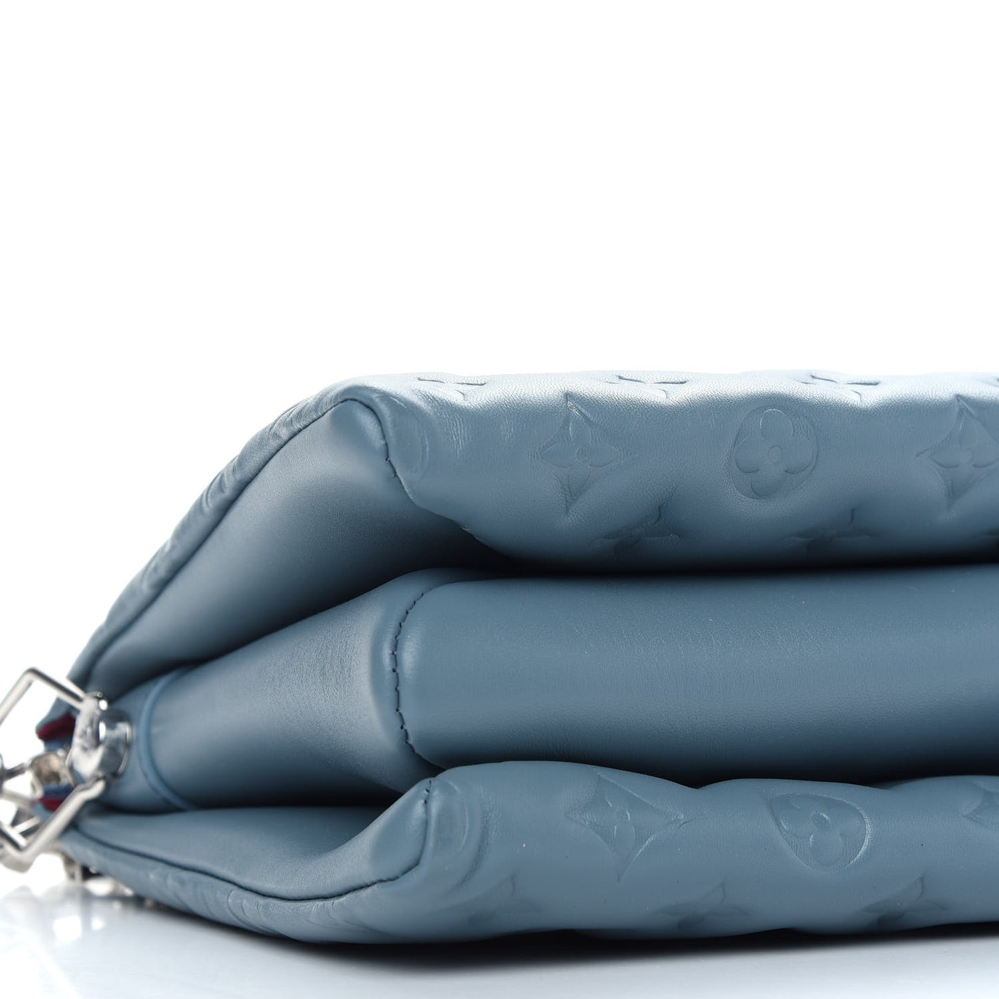 Lambskin Embossed Monogram Coussin PM Blue Glacier