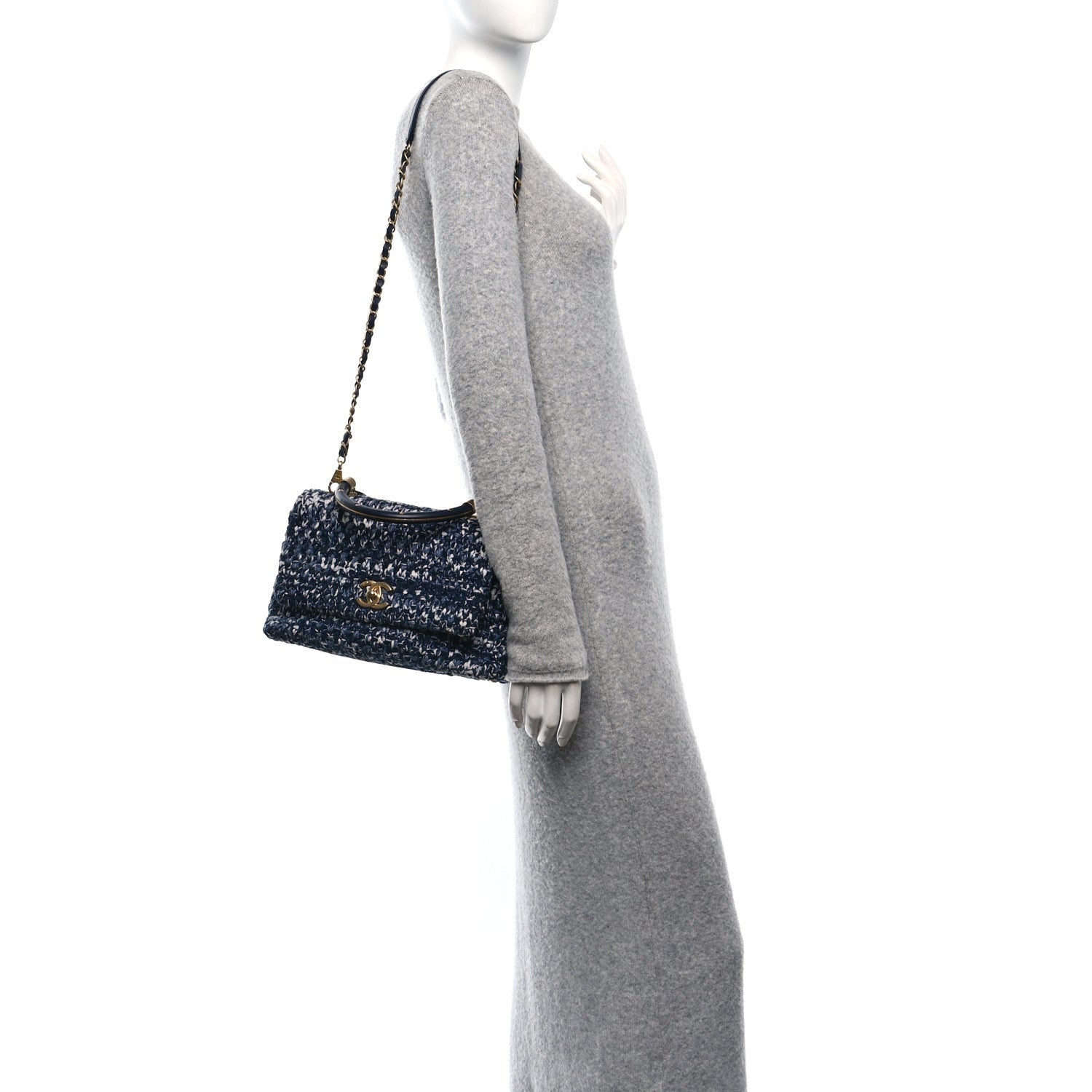 Chanel Crochet Small Coco Handle Flap Blue 2 of 7