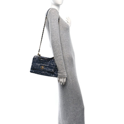 Chanel Crochet Small Coco Handle Flap Blue 2 of 7