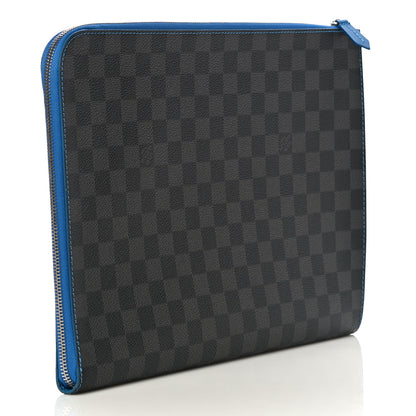 Louis Vuitton Damier Graphite Pochette Jour GM Bleu 3 of 11