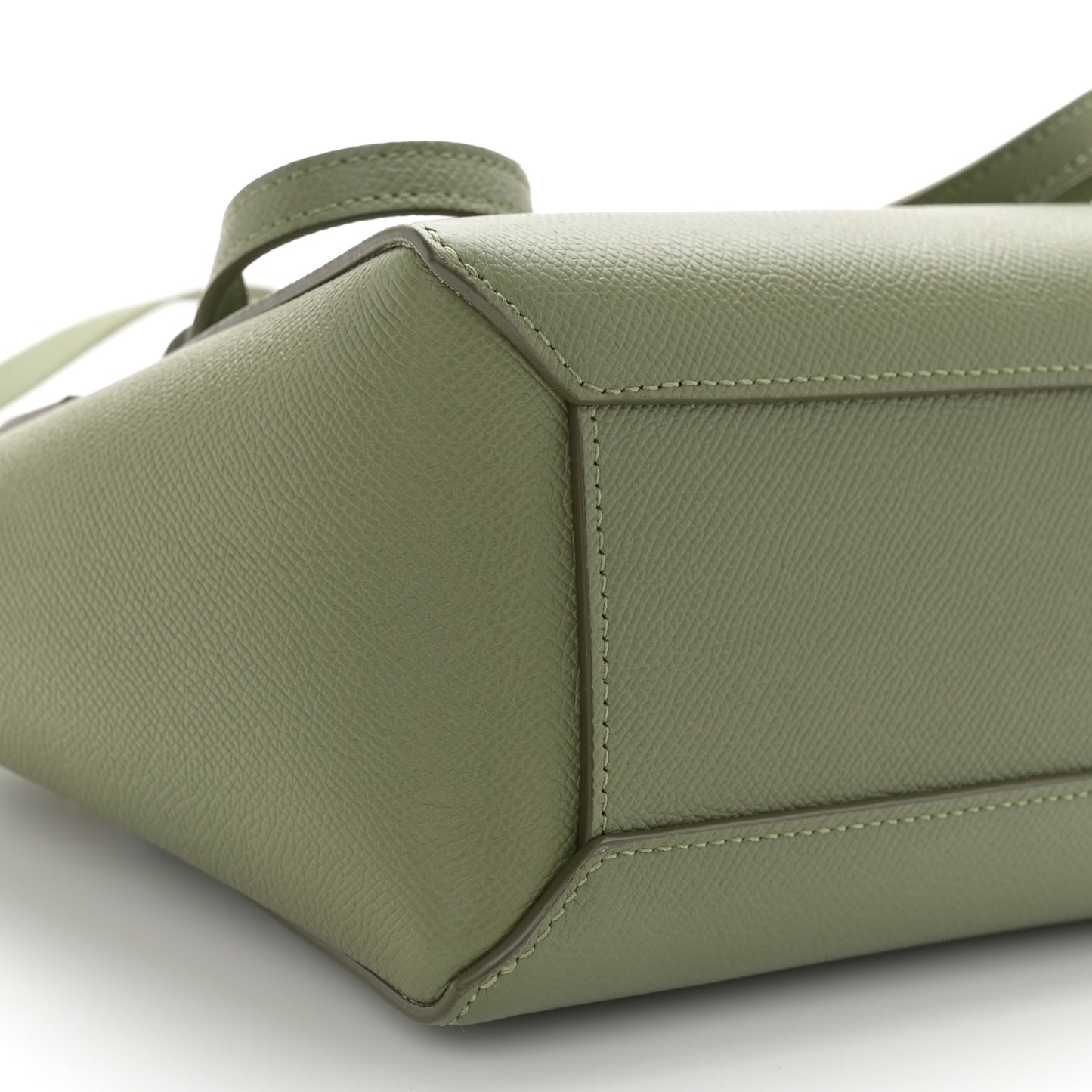Grained Calfskin Nano Belt Bag Light Khaki