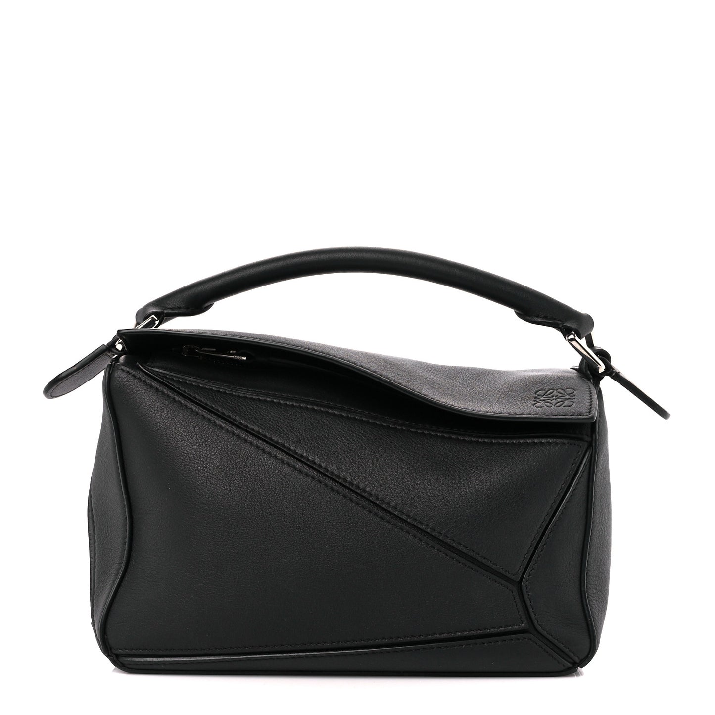 Calfskin Small Puzzle Bag Black
