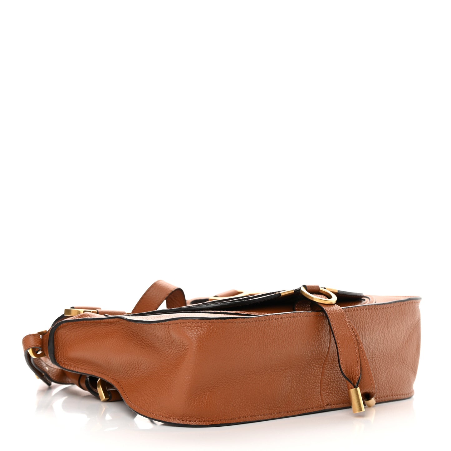 Calfskin Small Marcie Satchel Tan