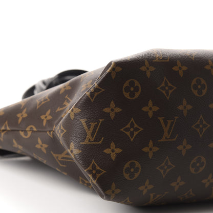 Louis Vuitton Monogram Flower Zipped Tote MM Black 6 of 10