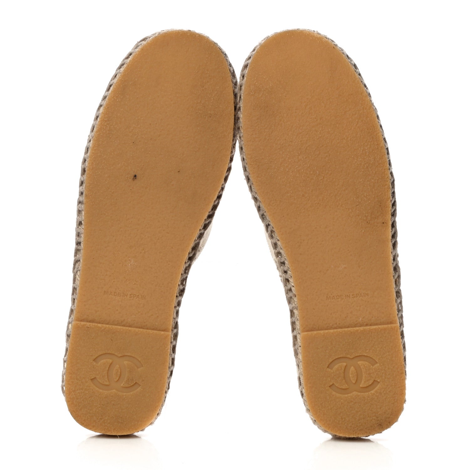 Chanel Denim CC Espadrille Mules 39 White Black 7 of 15