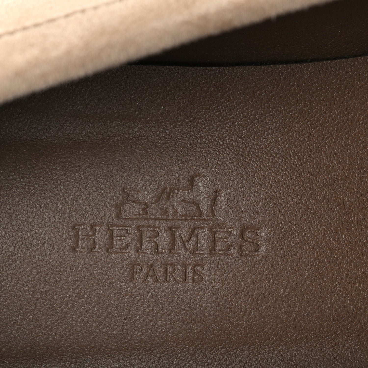 Hermes Suede Goatskin Womens Faubourg Loafers 37 Beige Argile Beige Argile 5 of 9