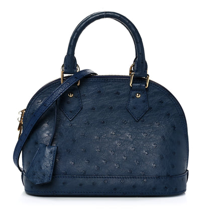 Louis Vuitton Ostrich Alma BB Indigo 1 of 9