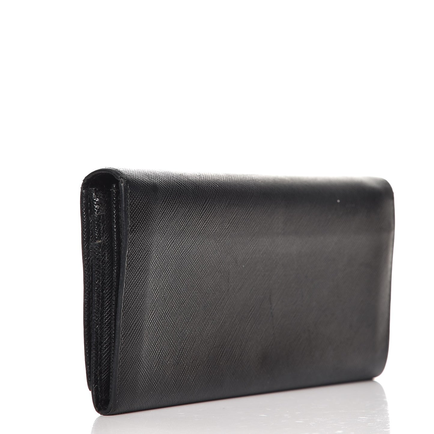 Saffiano Continental Flap Wallet Nero Black