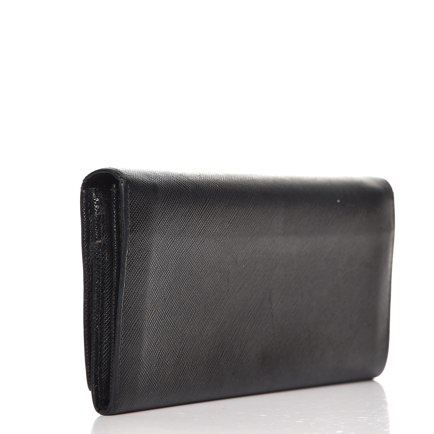 Prada Saffiano Continental Flap Wallet Nero Black 3 of 10