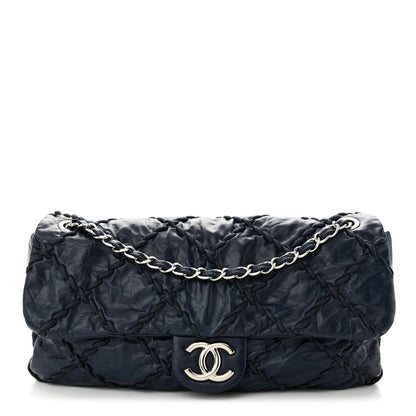Chanel Calfskin Ultra Stitch Oversize Flap Navy 1 of 10