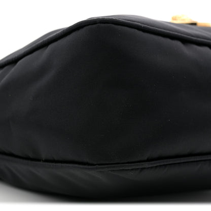 Versace Nylon Tribute Chain Crossbody Shoulder Bag Black 8 of 11