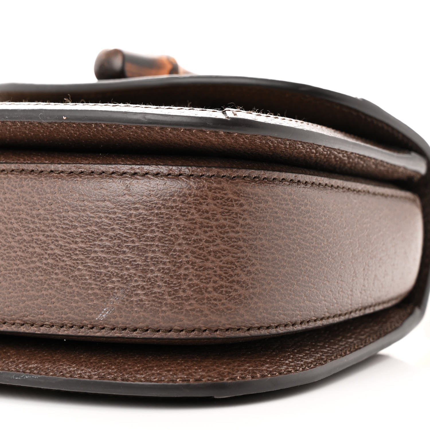 Gucci Monogram Jumbo GG Textured Dollar Calfskin Web Mini Bamboo 1947 Top Handle Bag Camel Ebony New Acero 10 of 15