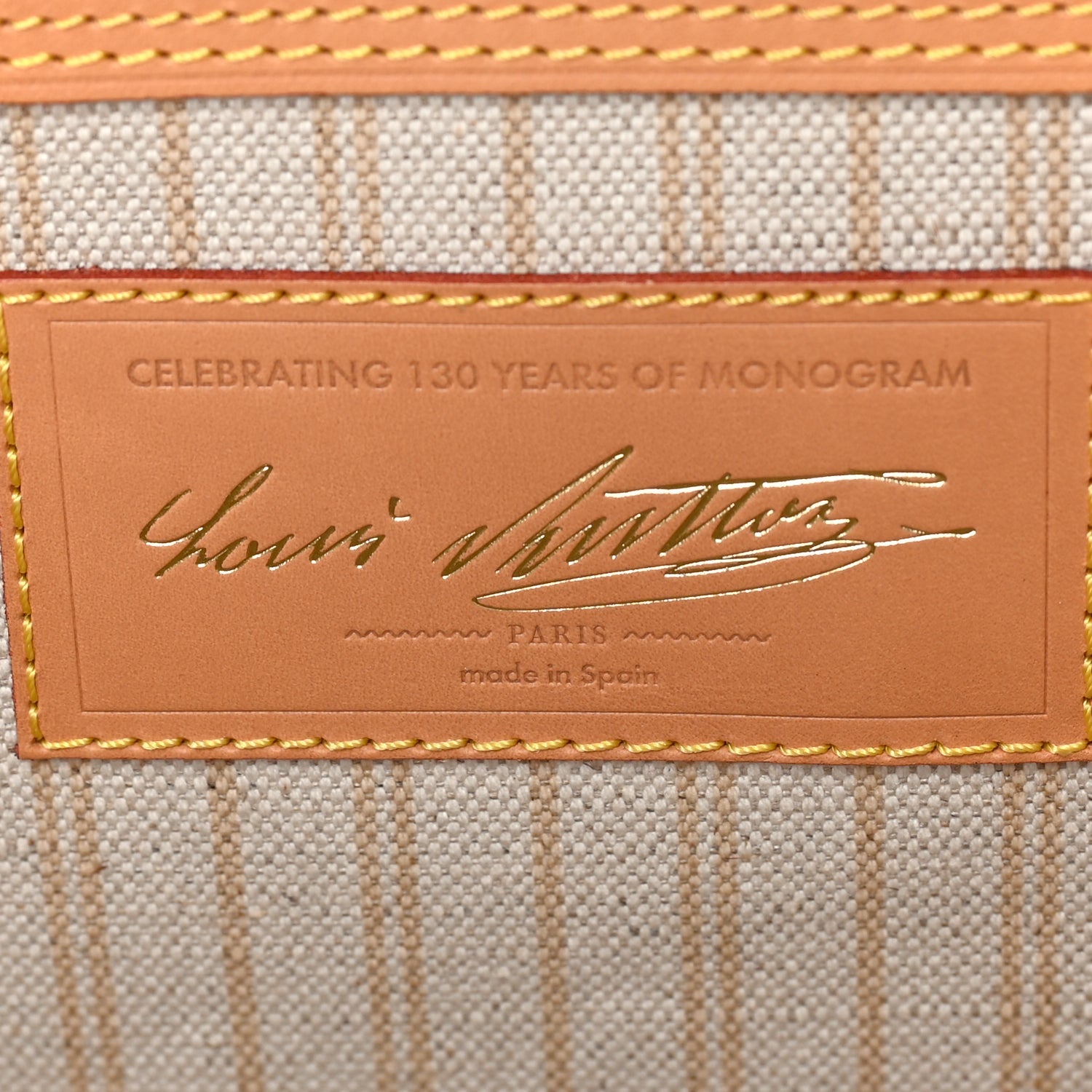 Louis Vuitton Monogram Origine Lin Neverfull MM 6 of 7