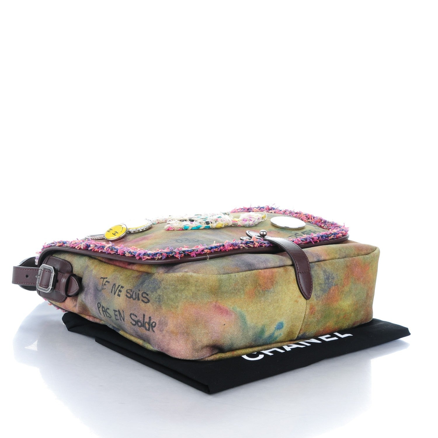 Chanel Washed Toile Graffiti On The Pavements Messenger Khaki Multicolor 4 of 7