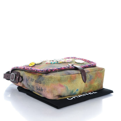 Chanel Washed Toile Graffiti On The Pavements Messenger Khaki Multicolor 4 of 7