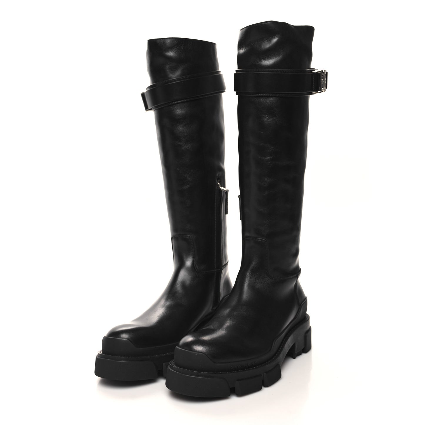 Calfskin Terra High Boots 39 Black