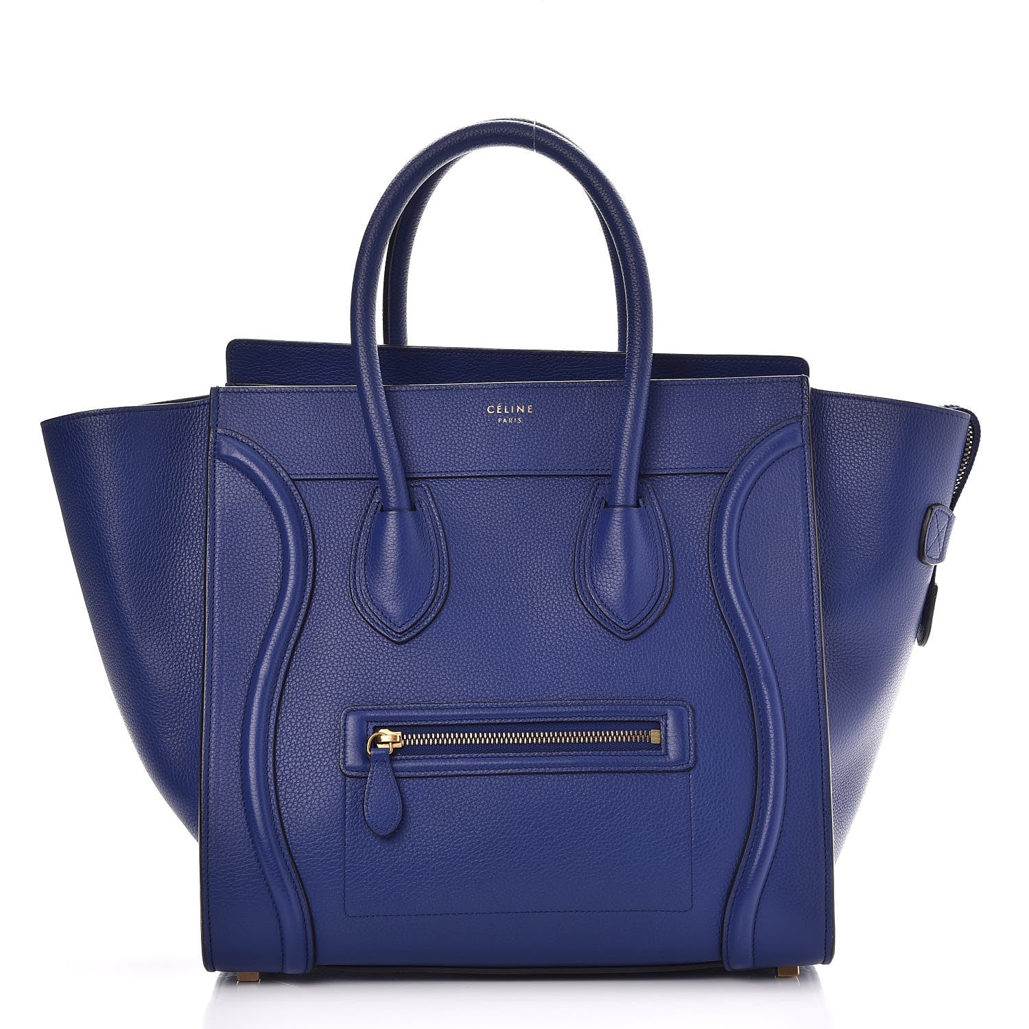 Celine Drummed Calfskin Mini Luggage Indigo 1 of 10