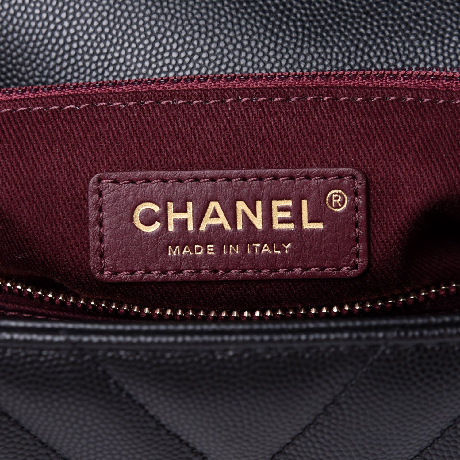 Chanel Caviar Lizard Embossed Chevron Quilted Medium Coco Handle Flap Black 7 of 11