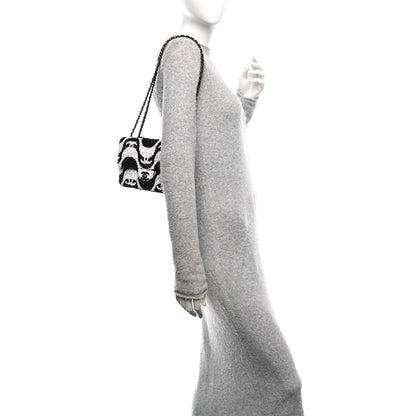 Chanel Sequin Mini Rectangular Flap Black White 2 of 11